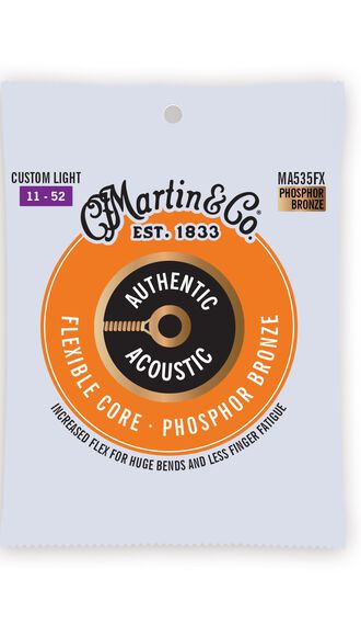 Authentic Acoustic Flexible Core Guitar Strings Phosphor Bronze